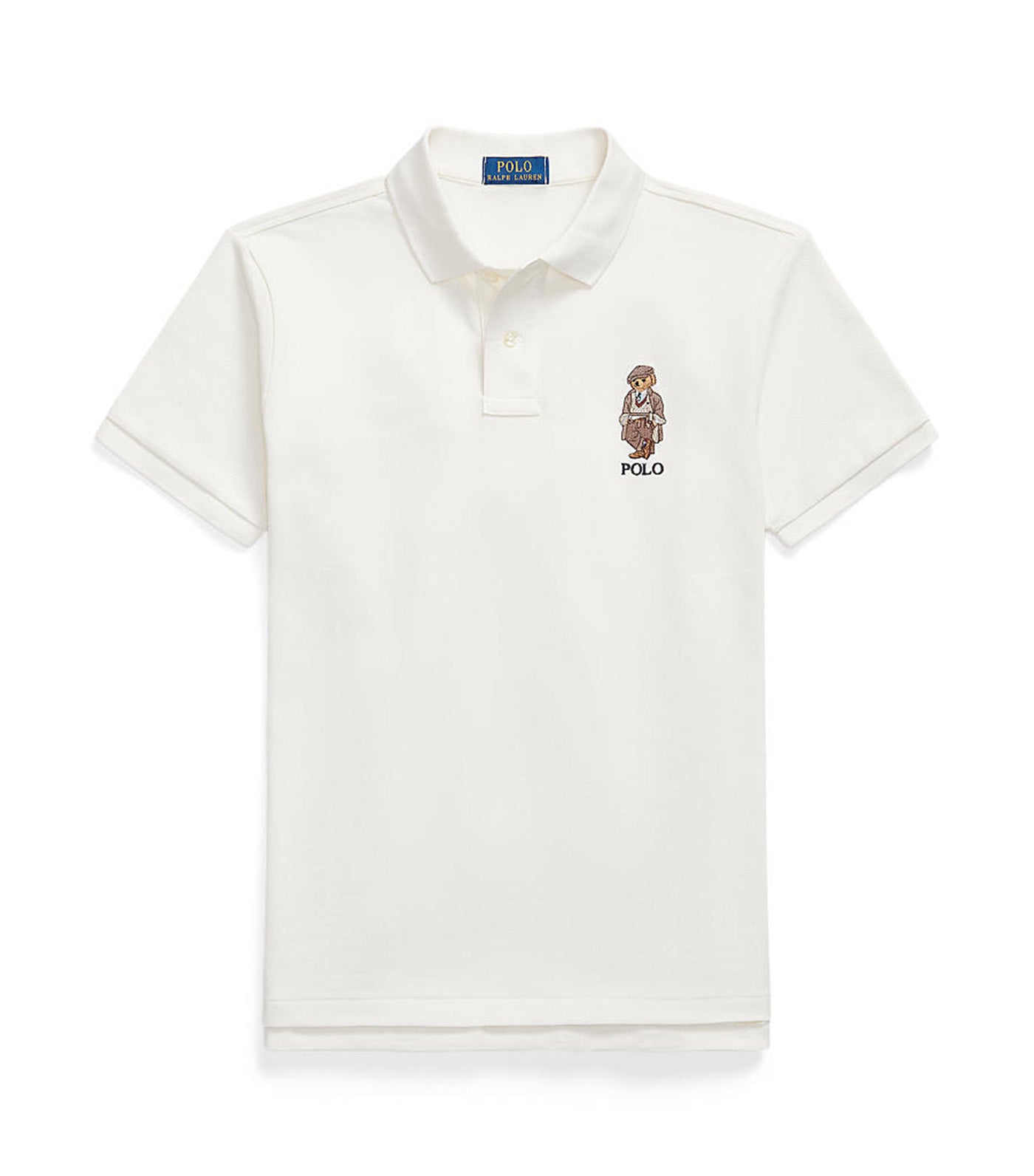Custom Slim Fit Polo Bear Polo Shirt White