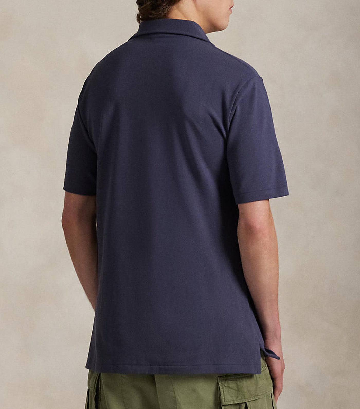 Custom Slim Fit Polo Bear Mesh Polo Shirt Blue