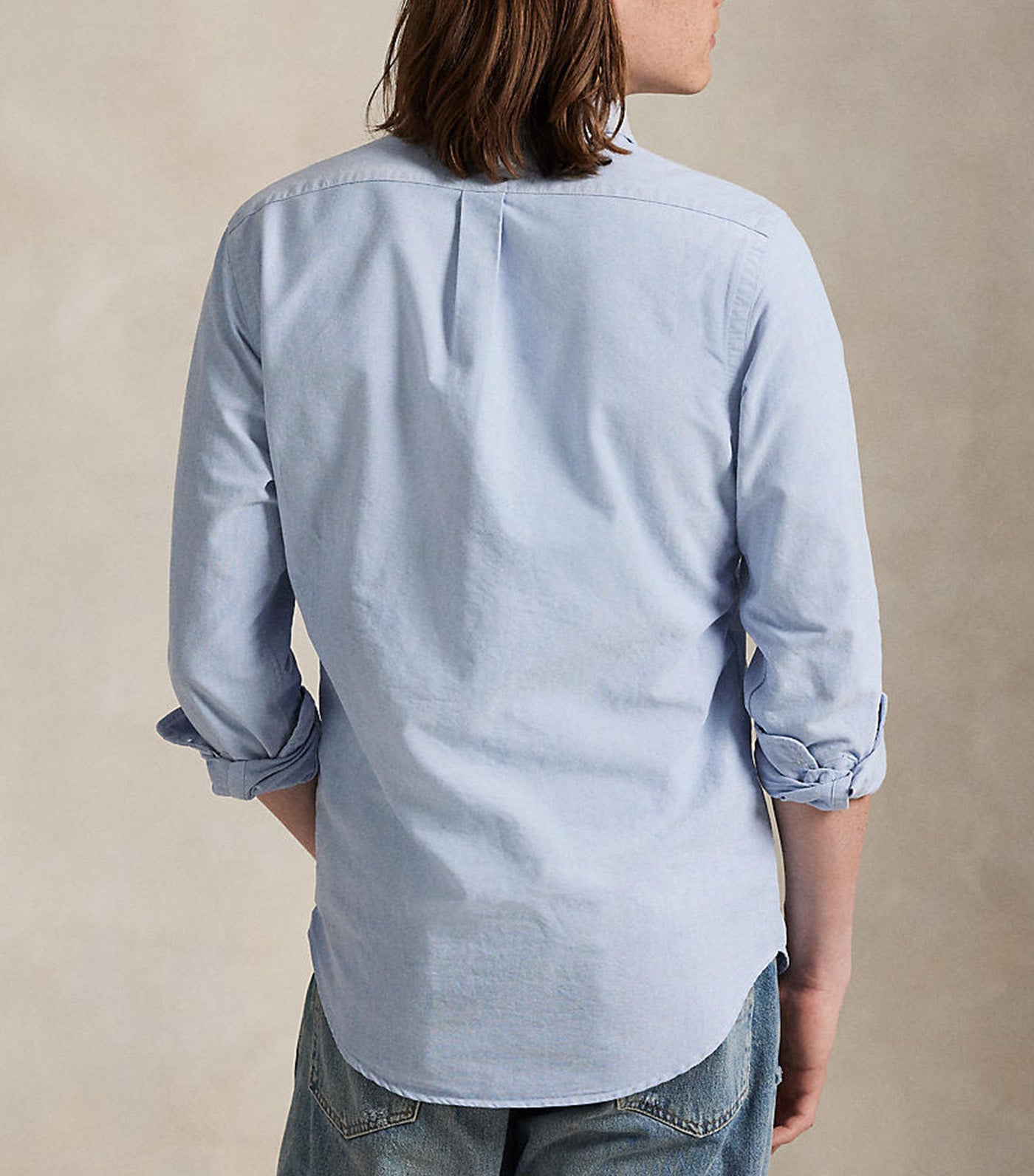 Custom Fit Polo Bear Oxford Shirt Blue