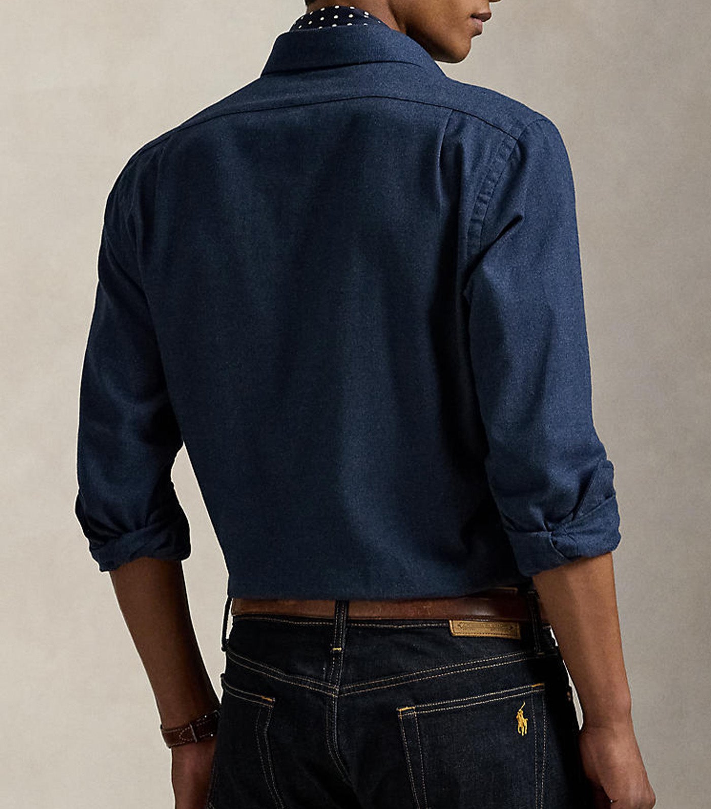 Custom Fit Performance Twill Shirt Blue