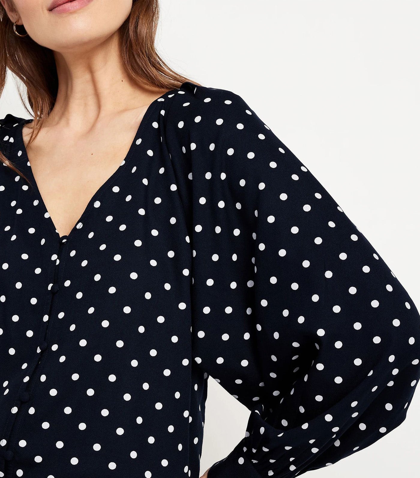 Crepe Button-Down Top