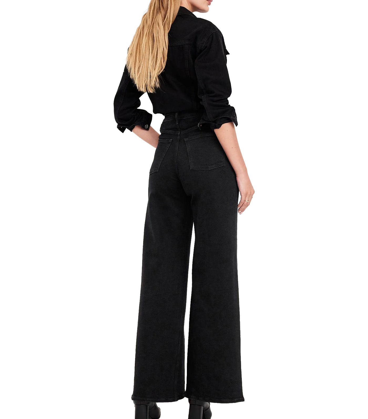 Extra High-Waisted Super Wide-Leg Jeans Black Jack