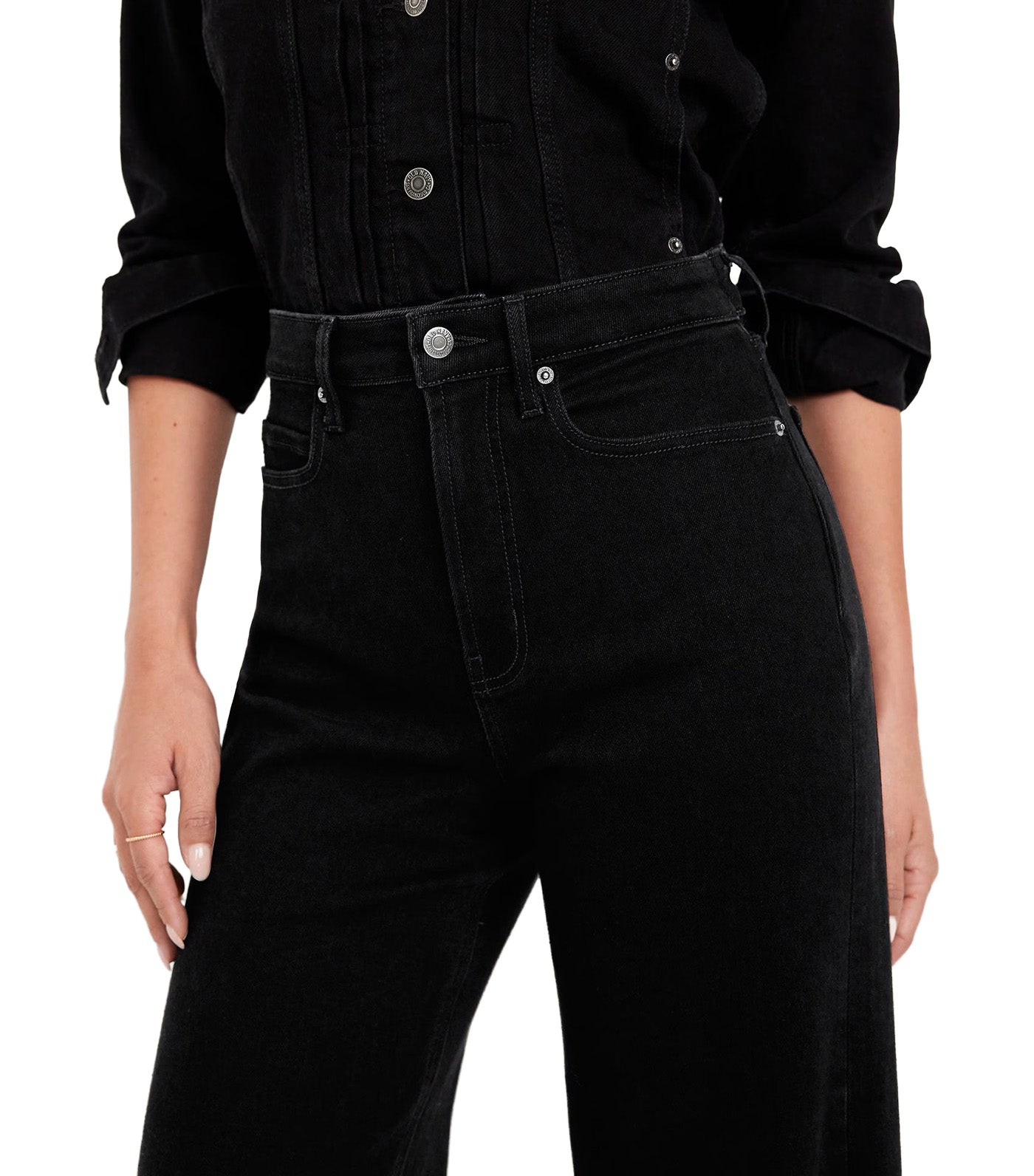 Extra High-Waisted Super Wide-Leg Jeans Black Jack