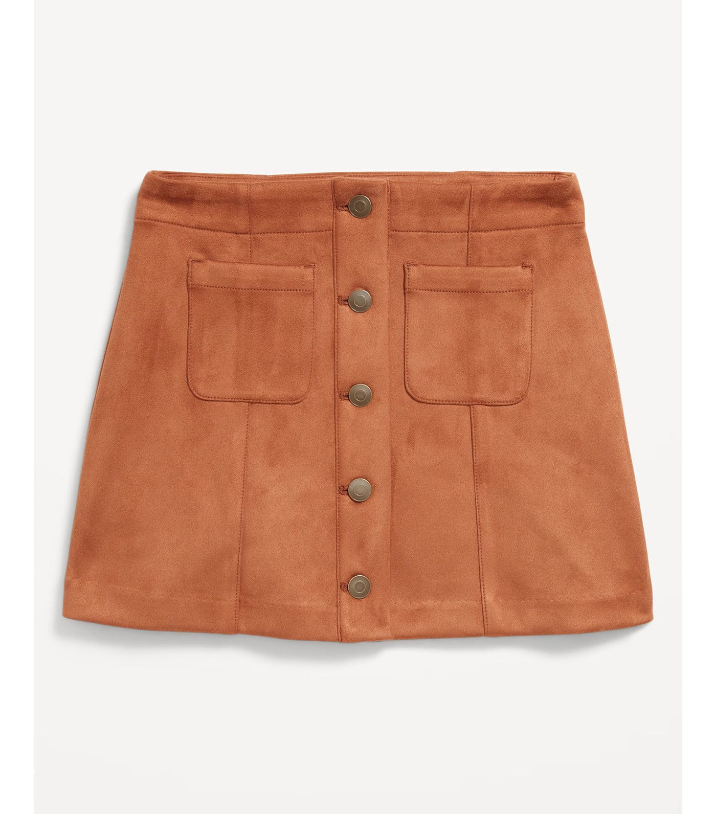 Faux-Suede Button-Front Skirt for Girls Folk Craft