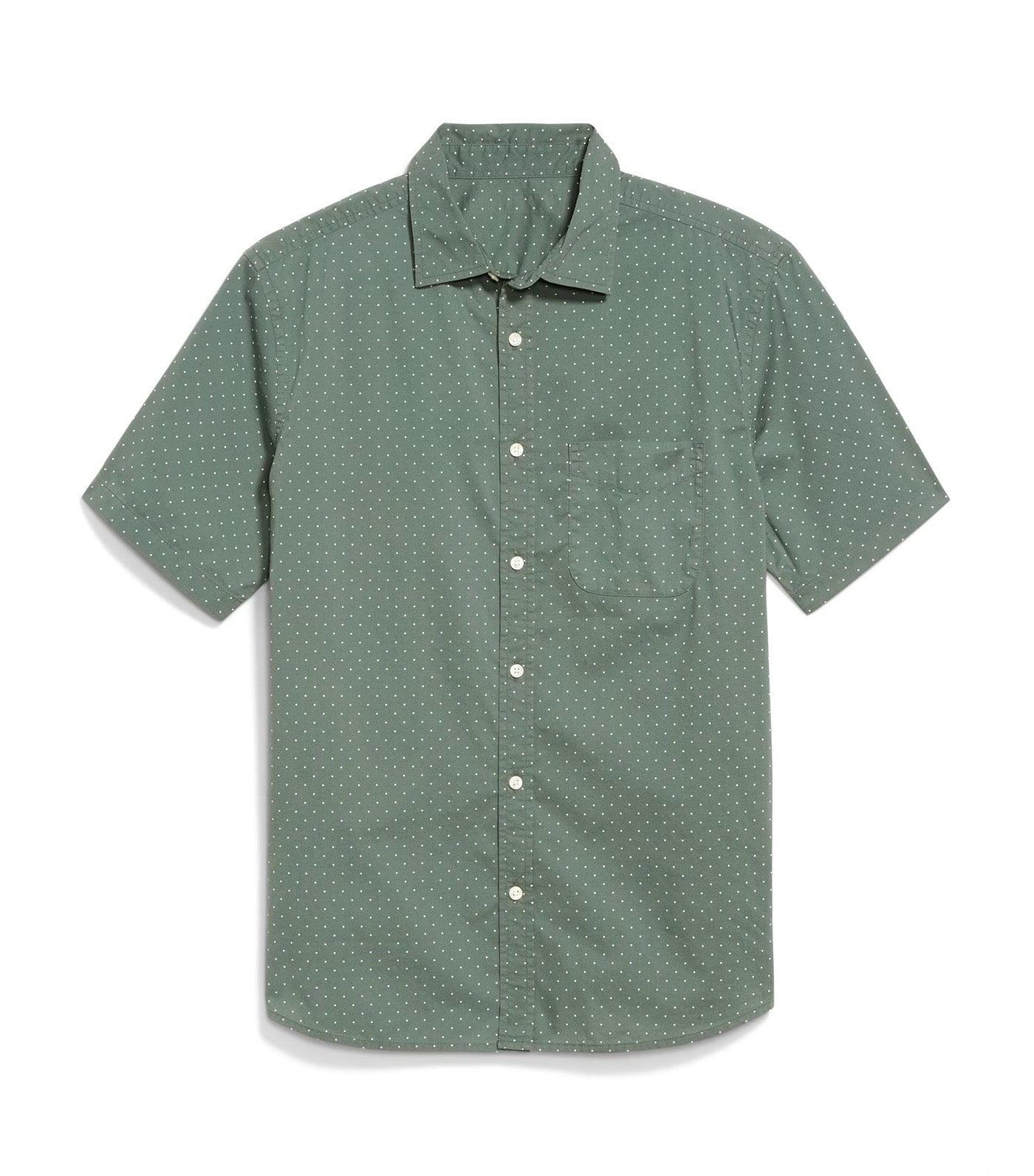 Old Navy Classic Fit Printed Everyday Shirt Green Dots