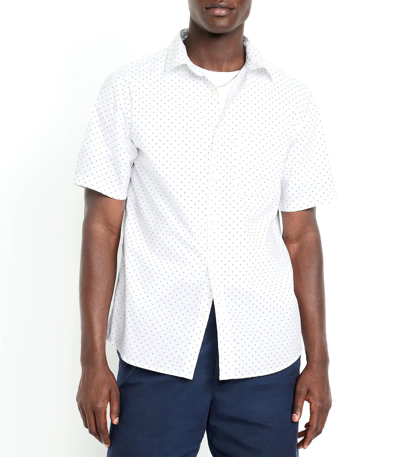Old Navy Classic Fit Printed Everyday Shirt White Dots