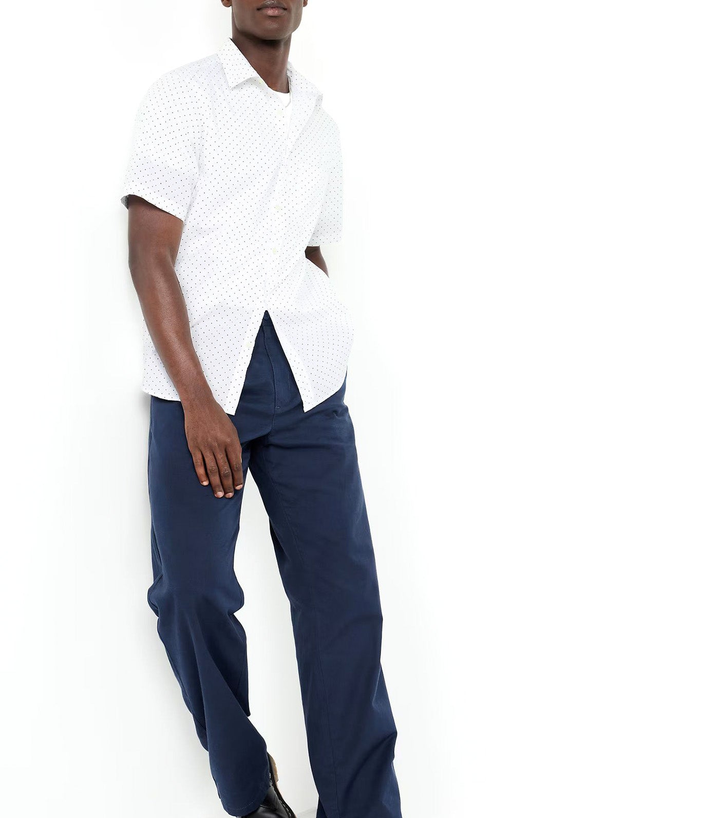 Old Navy Classic Fit Printed Everyday Shirt White Dots