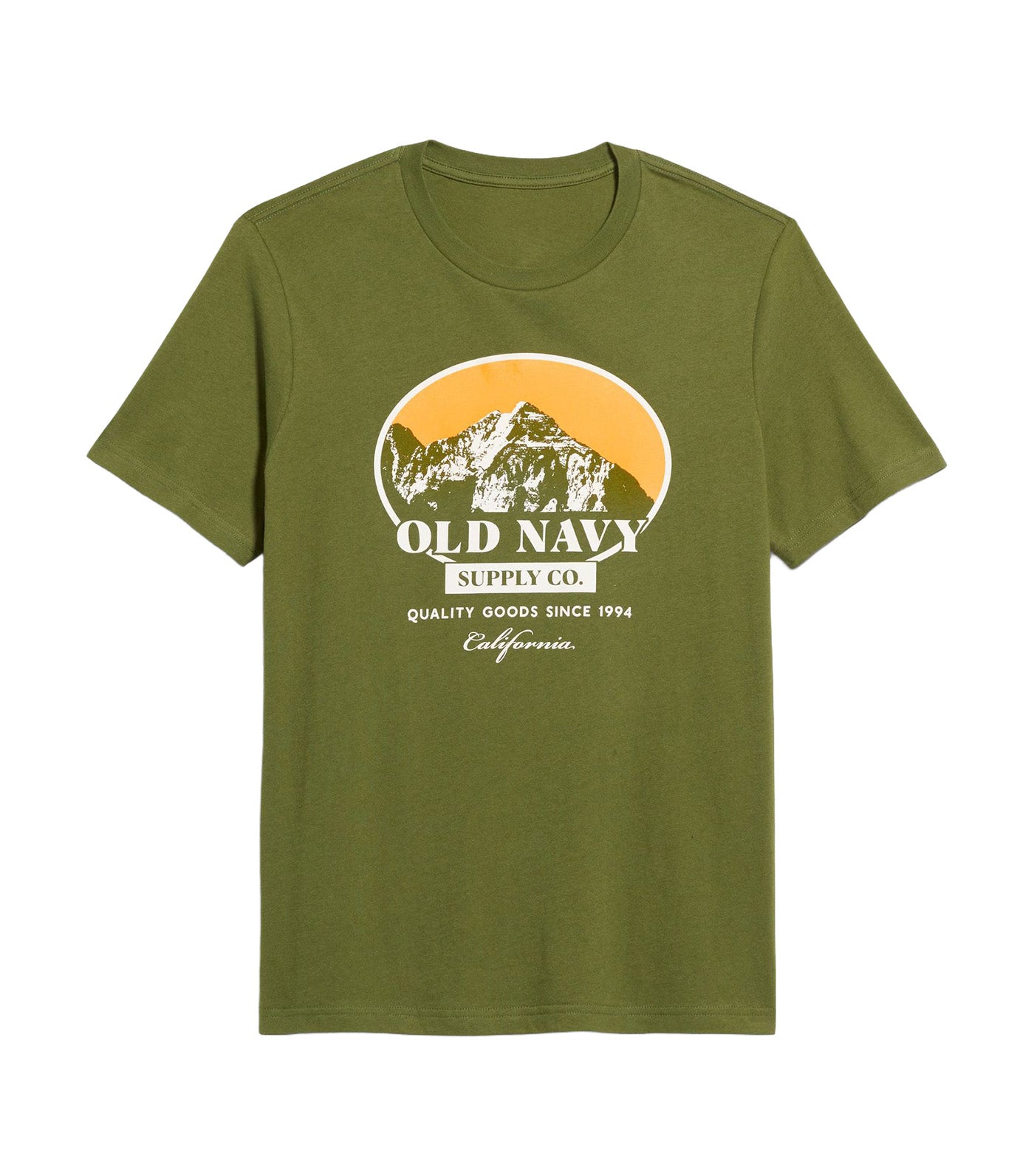Old Navy Crew-Neck Logo-Graphic T-Shirt Nori Seaweed