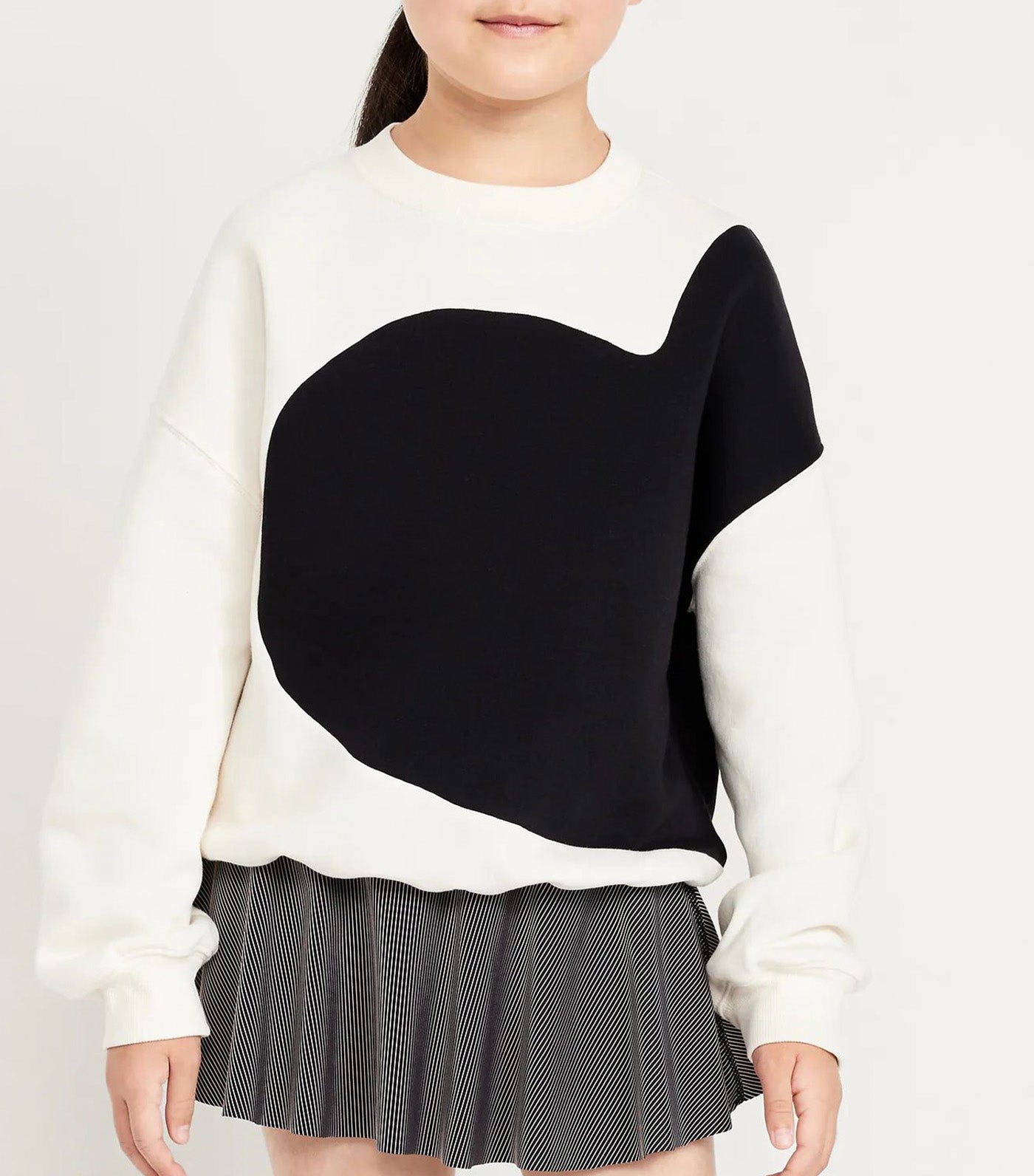 Oversized Graphic Tunic Sweatshirt for Girls