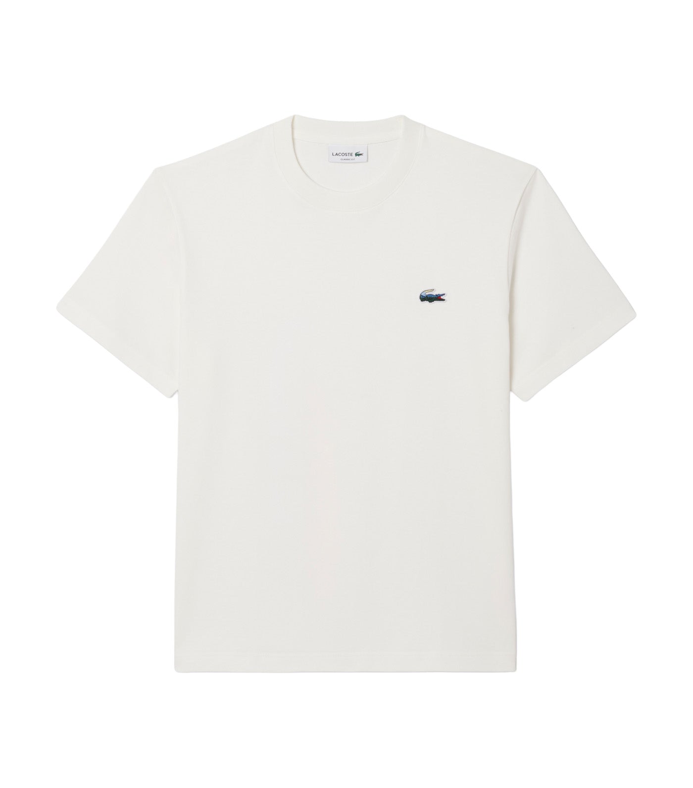 Lacoste Heavy Jersey Landscape Crocodile T-Shirt Flour