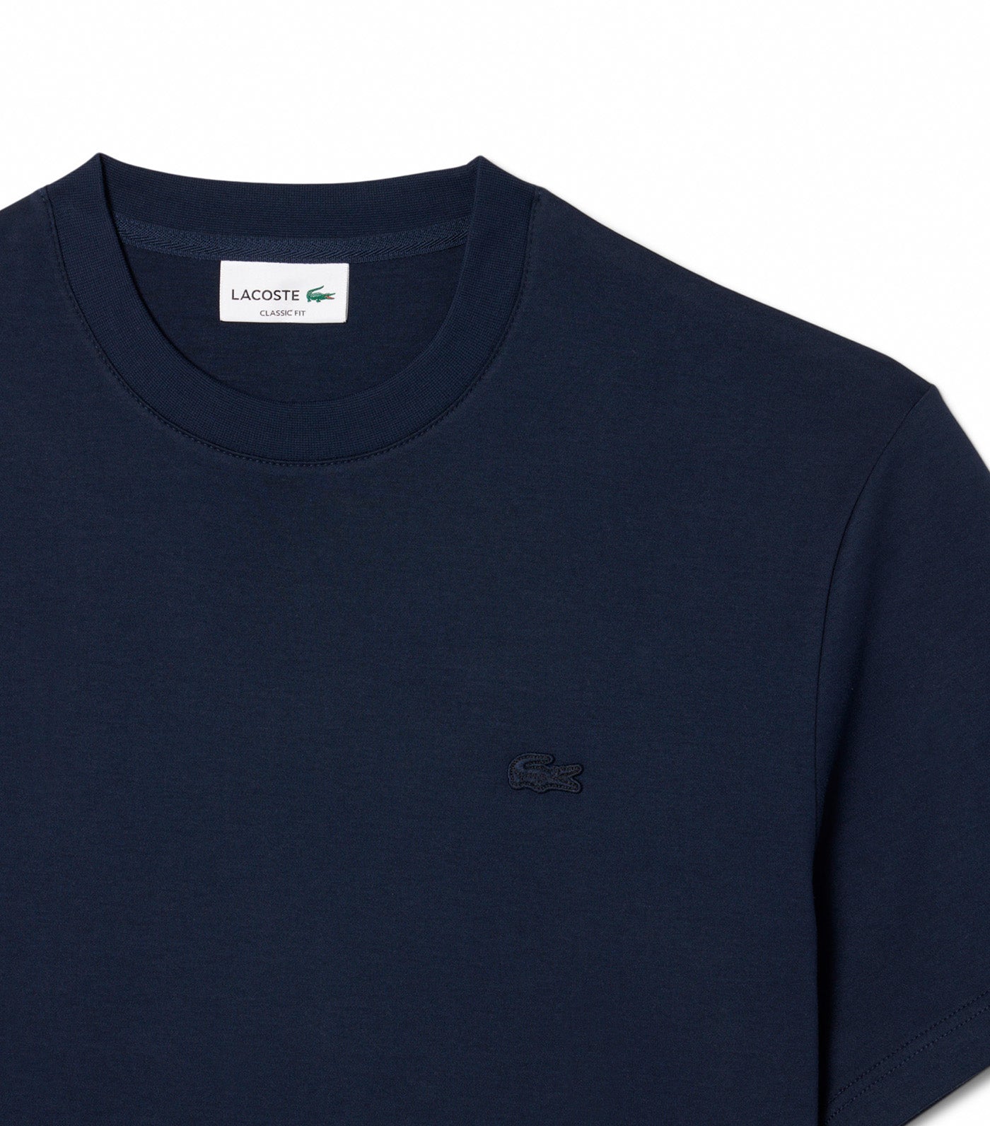 Lacoste Embroidered Signature T-Shirt Navy Blue