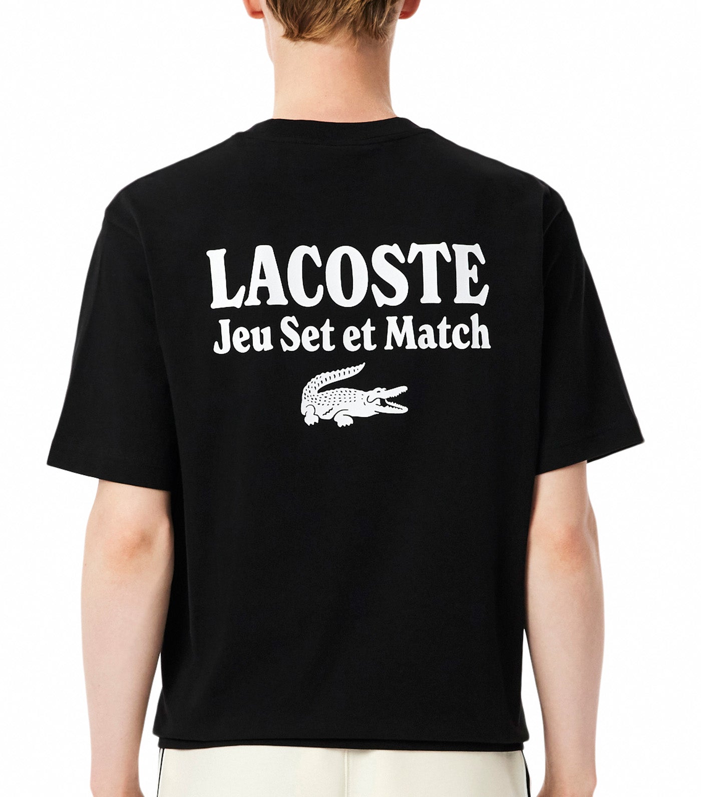 Lacoste Loose Fit Heavy Jersey Printed T-Shirt Black