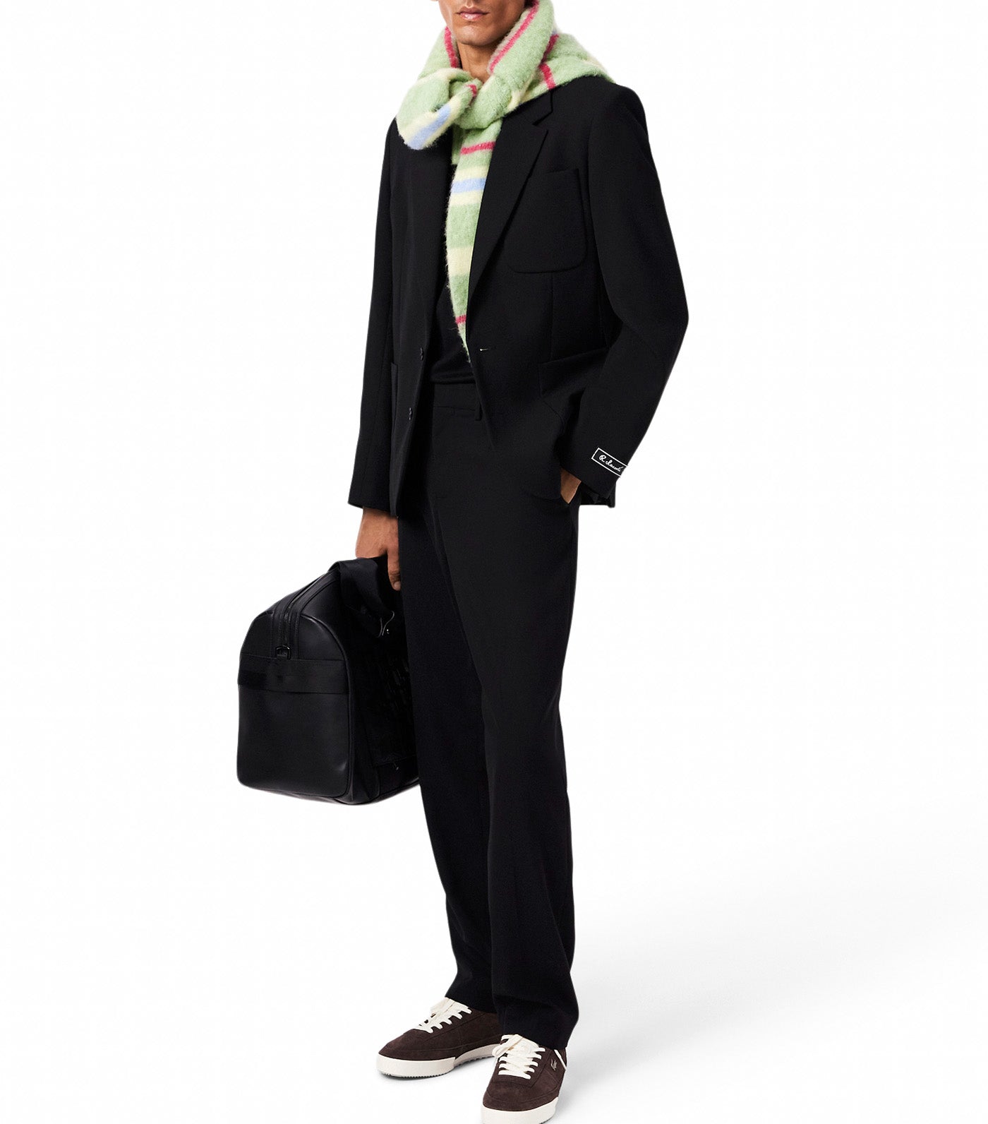 Diamanté Crocodile Cotton T-Shirt Black