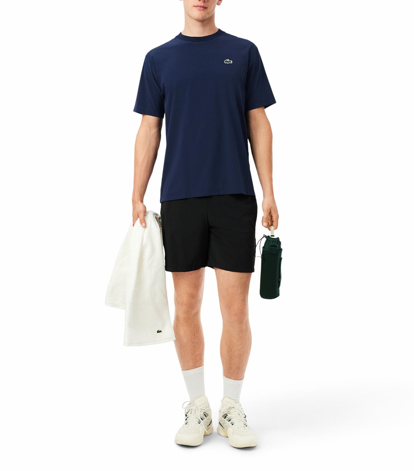 Lacoste Ultra Dry Lightweight Stretch Sport T-Shirt Navy Blue