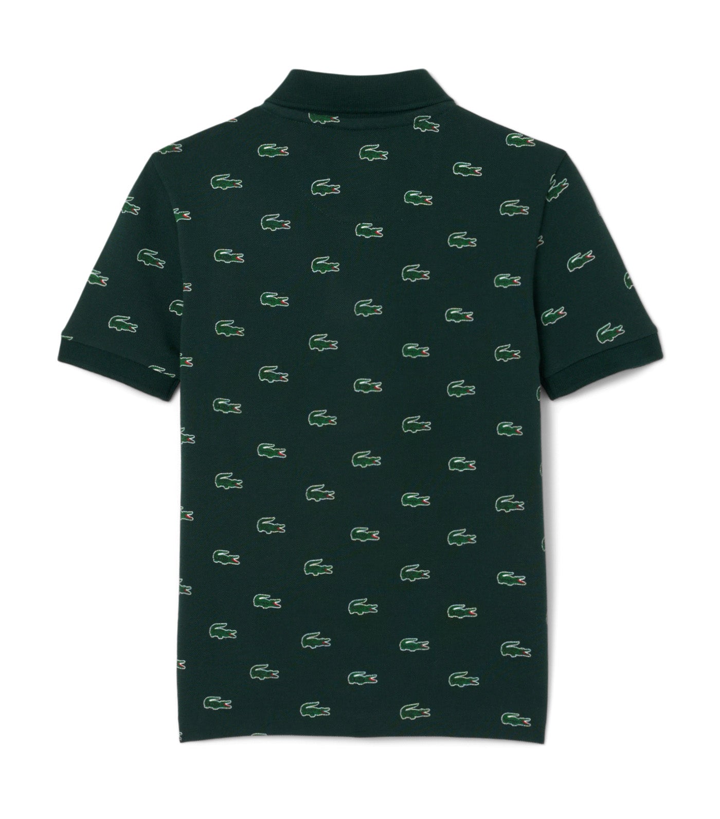 Printed Petit Piqué Polo Shirt Sinople