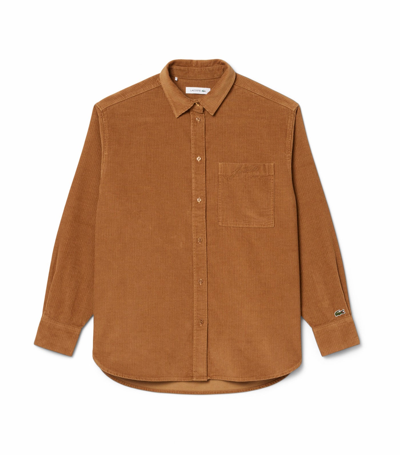 Lacoste Oversized Corduroy Overshirt Date Brown