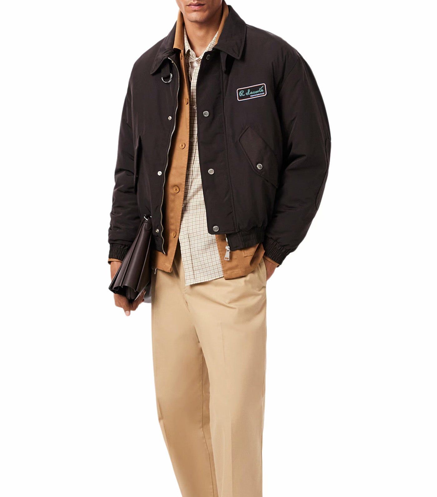 Lacoste Regular Fit Plaid Flannel Shirt Lapland/Date Brown