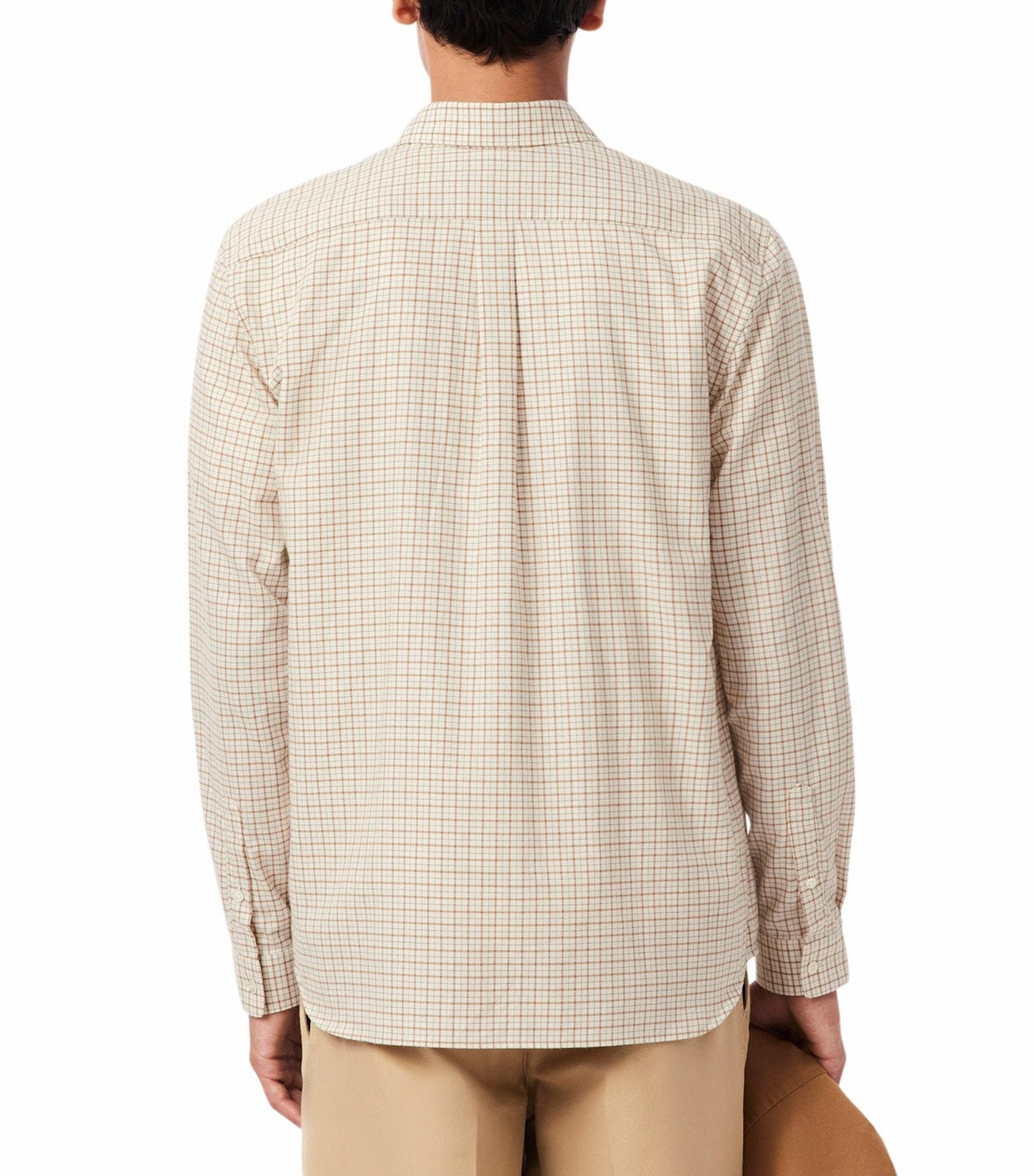 Lacoste Regular Fit Plaid Flannel Shirt Lapland/Date Brown