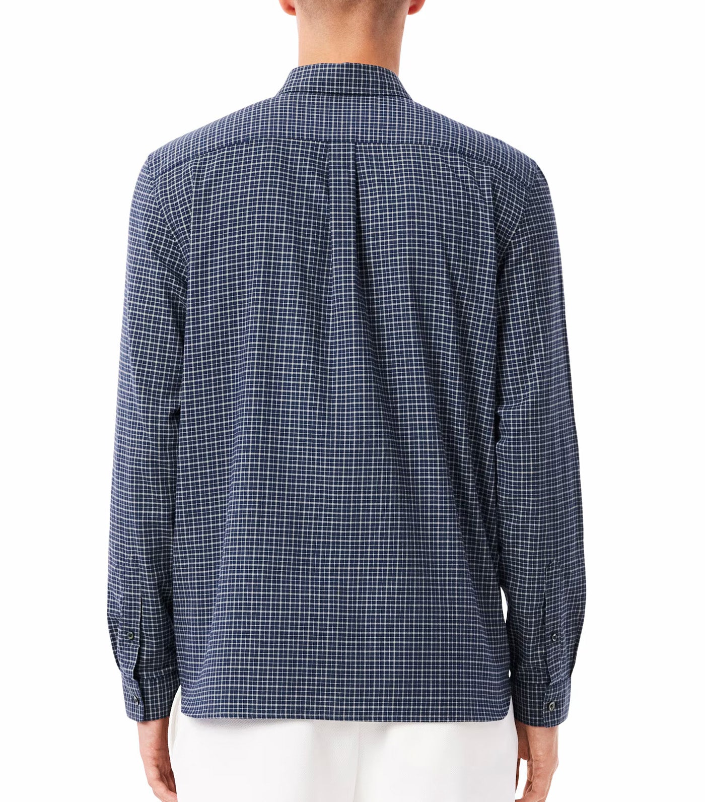 Lacoste Regular Fit Plaid Flannel Shirt Navy Blue/Flour