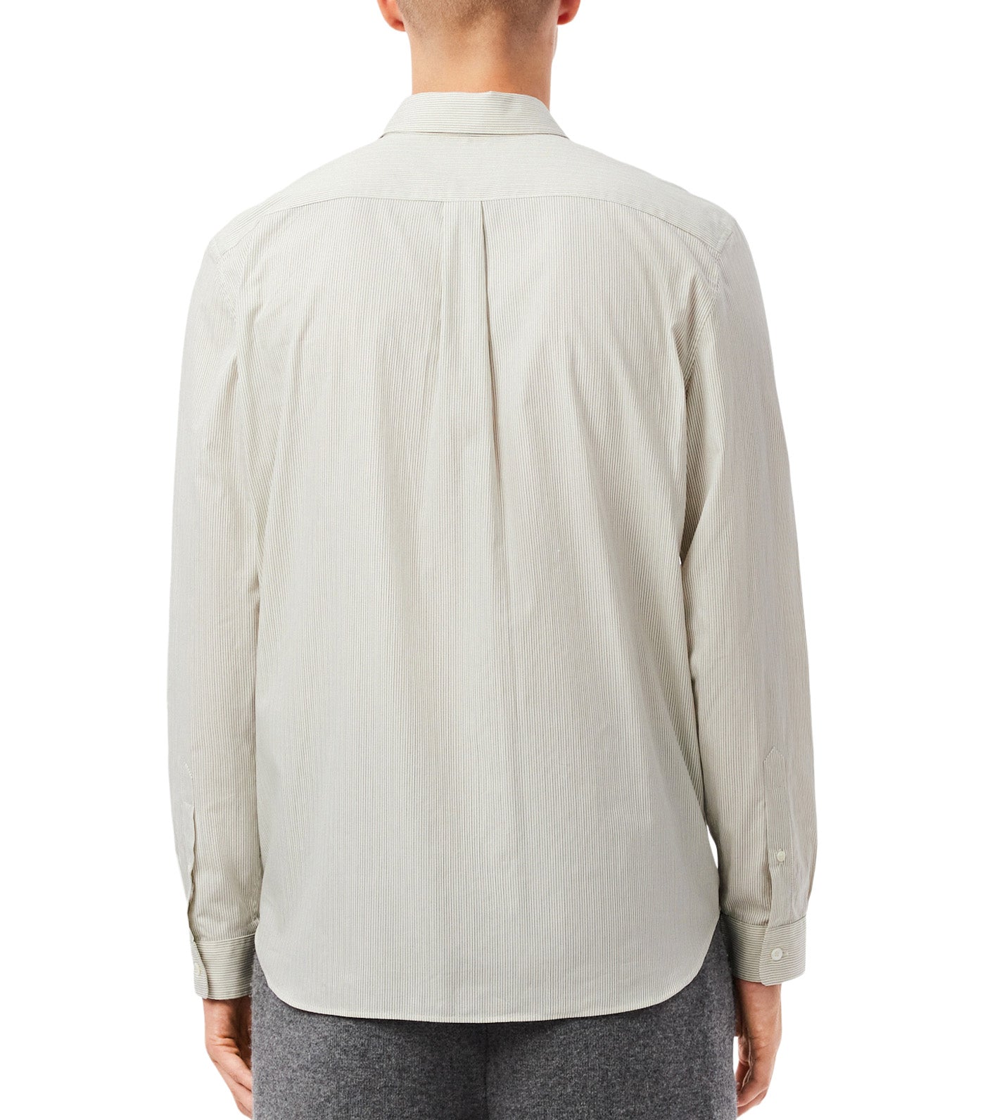 Regular Fit Striped Poplin Shirt Lapland/Sinople