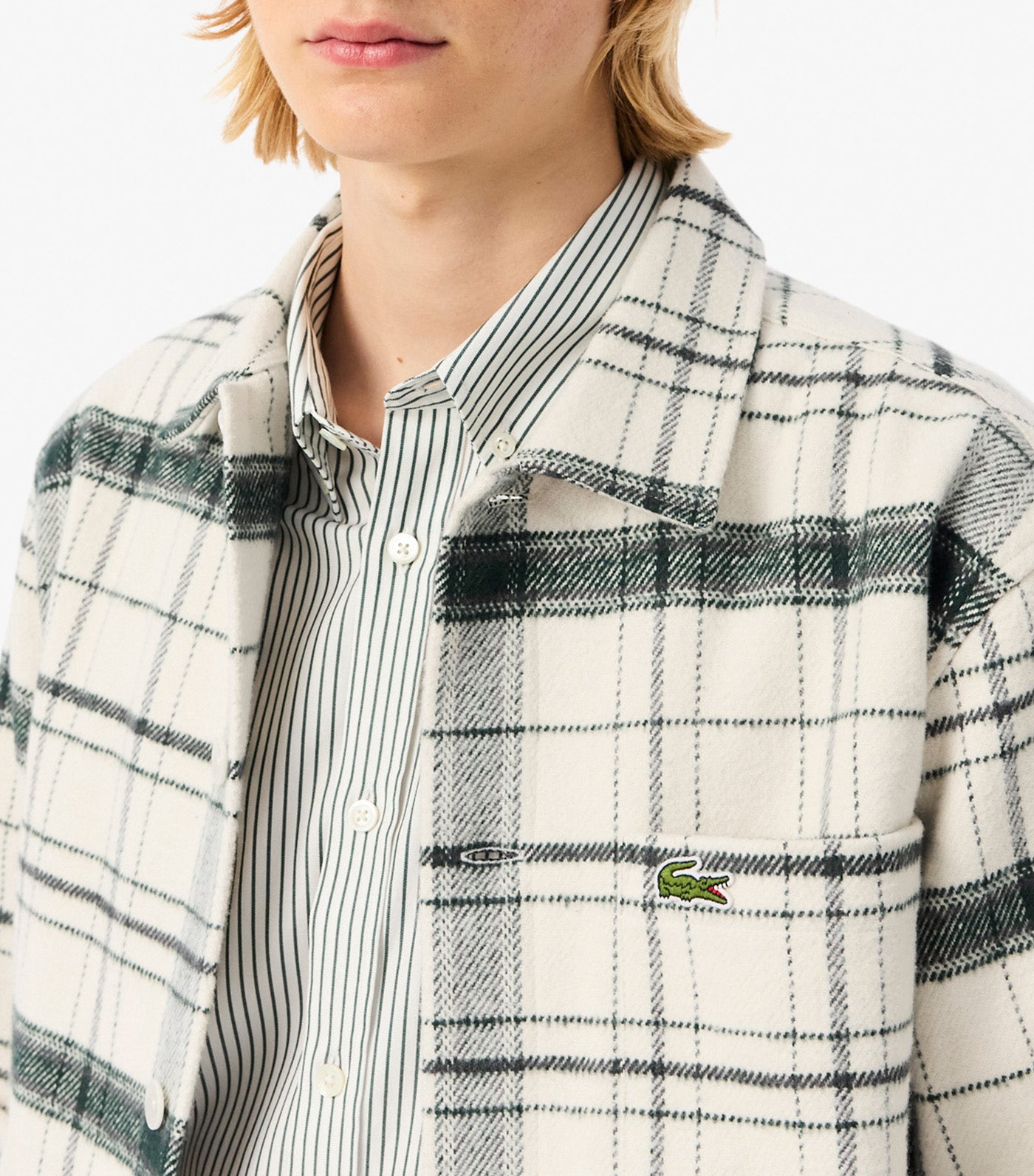 Cotton Plaid Overshirt Lapland/Sinople/Pitch Chine