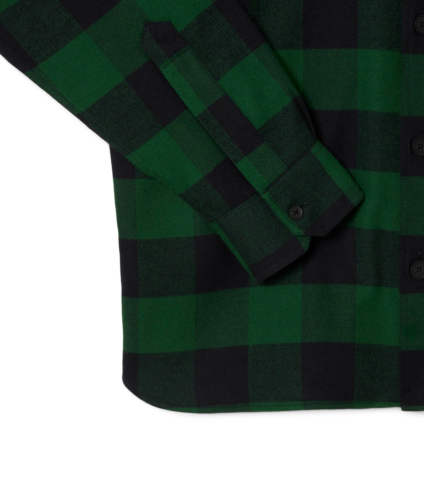 Oversized Cotton Plaid Overshirt Green/Black