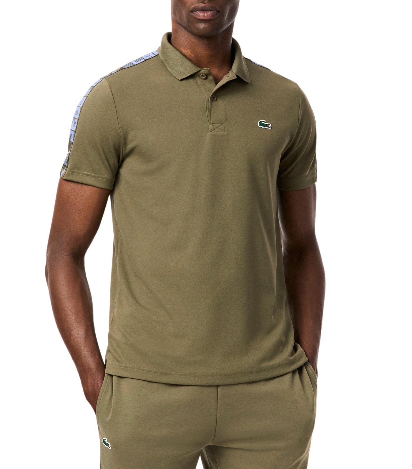 Ultra Dry Branded Stripe Tennis Polo Shirt