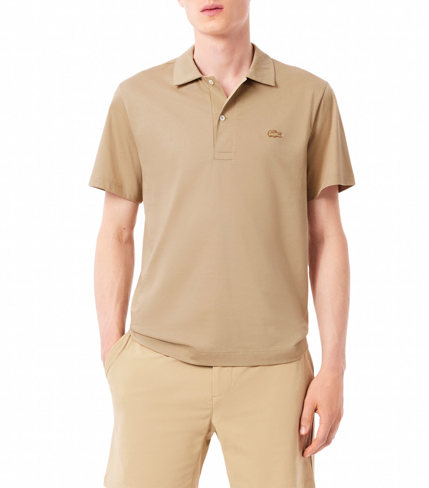 Paris Classic Fit Open Neck Embroidered Polo Shirt