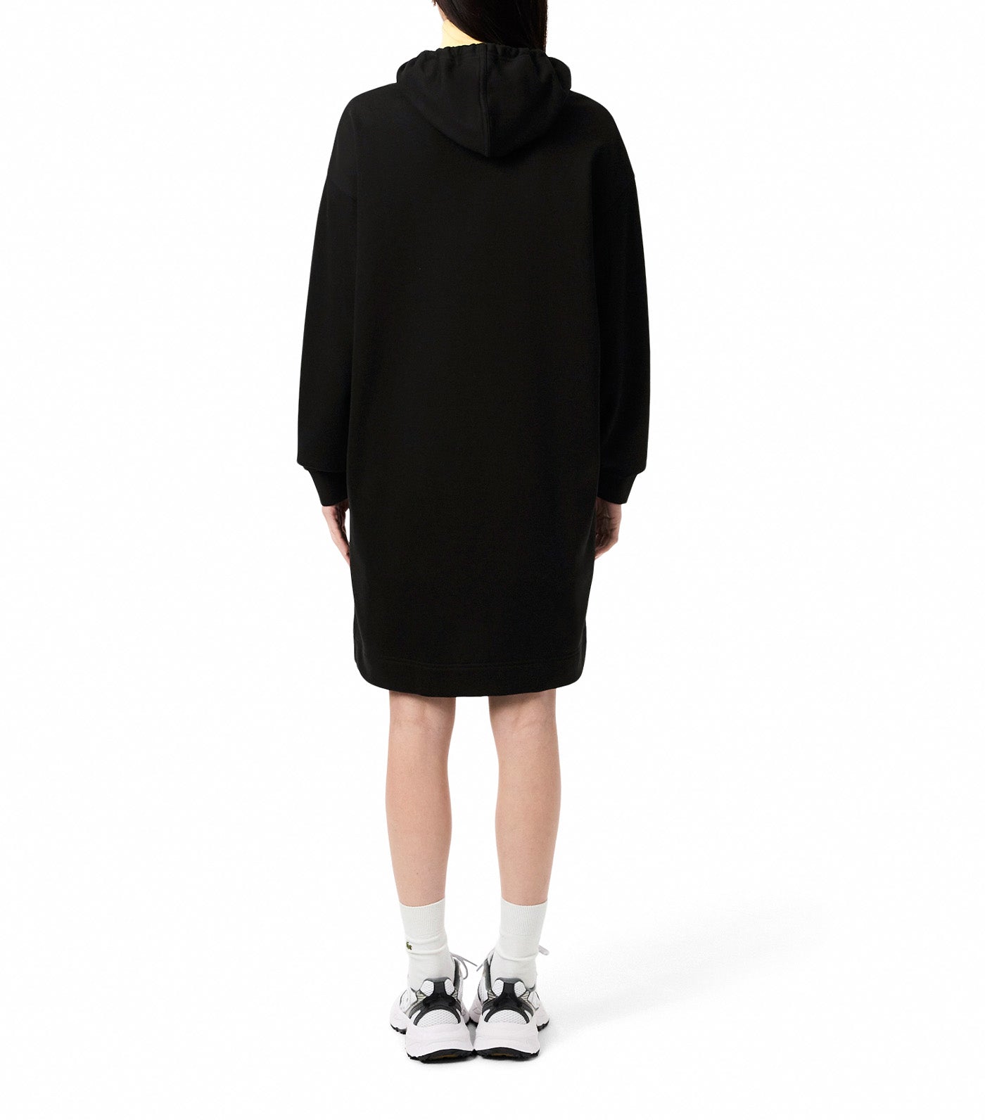 Lacoste Oversized Fleece Sweatshirt Dress Black