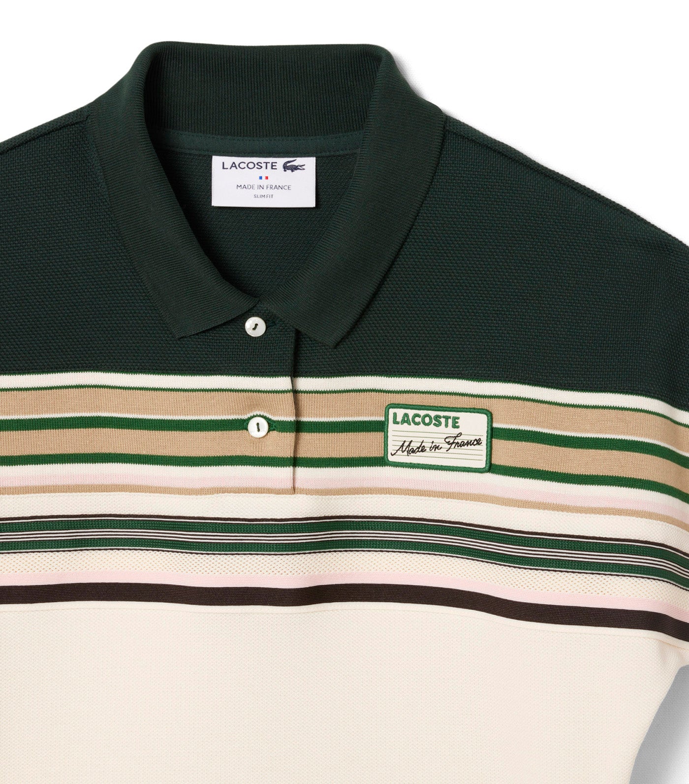 French Made Slim Fit Striped Polo Shirt