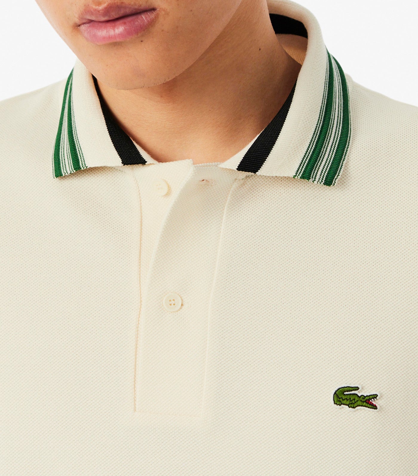 Men's Made In France Classic Fit Stripe Collar Polo Lapland