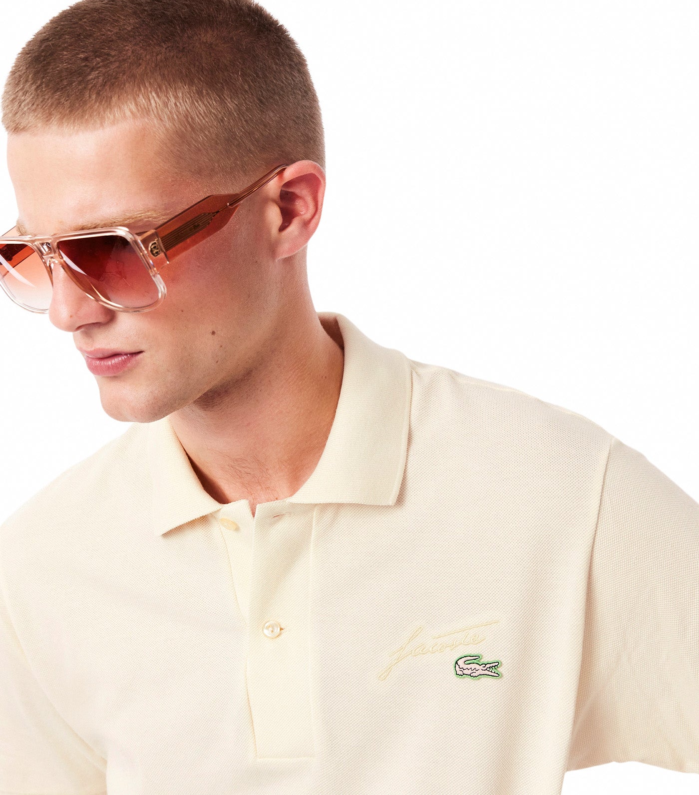 Classic Fit Embroidery Detail Piqué Polo Shirt