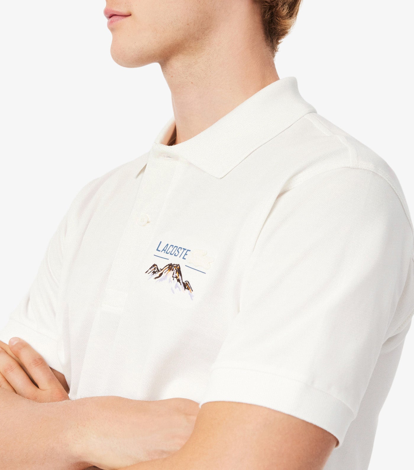 Classic Fit Embroidered Motif Piqué Polo Shirt