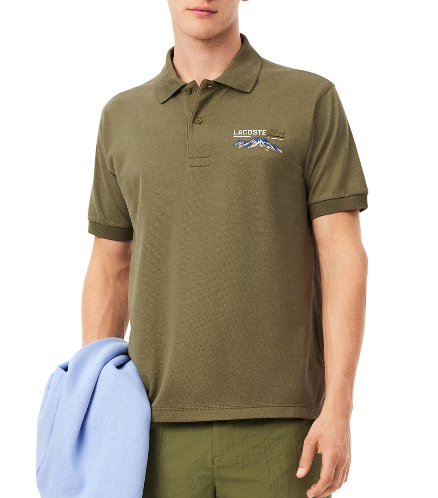 Classic Fit Embroidered Motif Piqué Polo Shirt