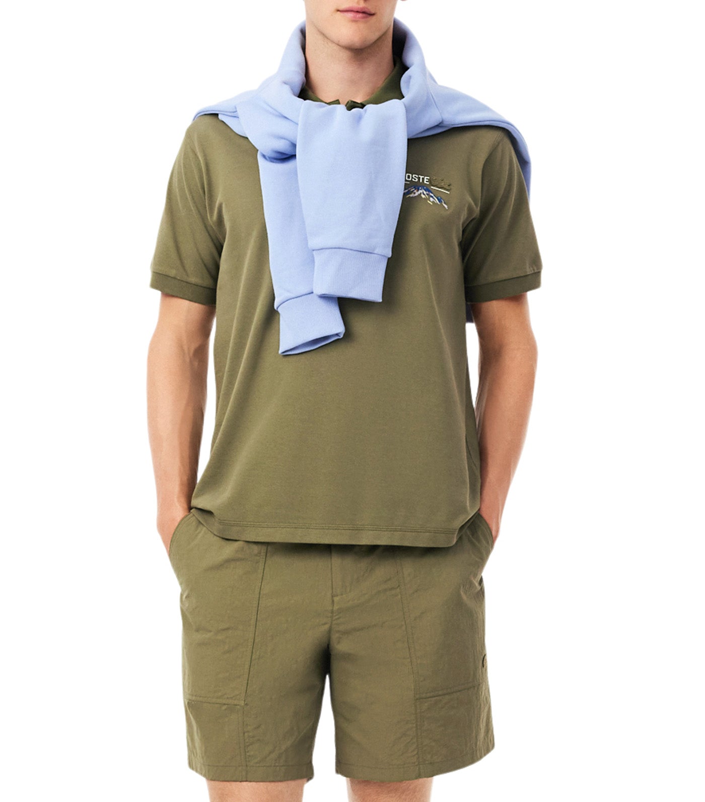 Classic Fit Embroidered Motif Piqué Polo Shirt