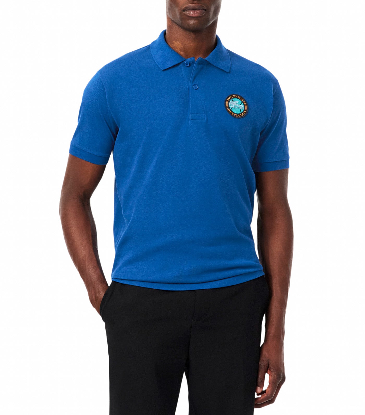 Lacoste Classic Fit Petit Piqué Badge Polo Shirt France Blue