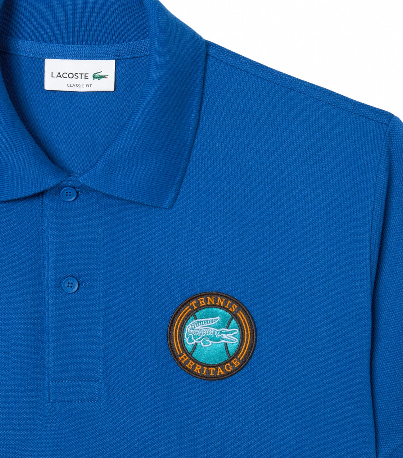 Lacoste Classic Fit Petit Piqué Badge Polo Shirt France Blue