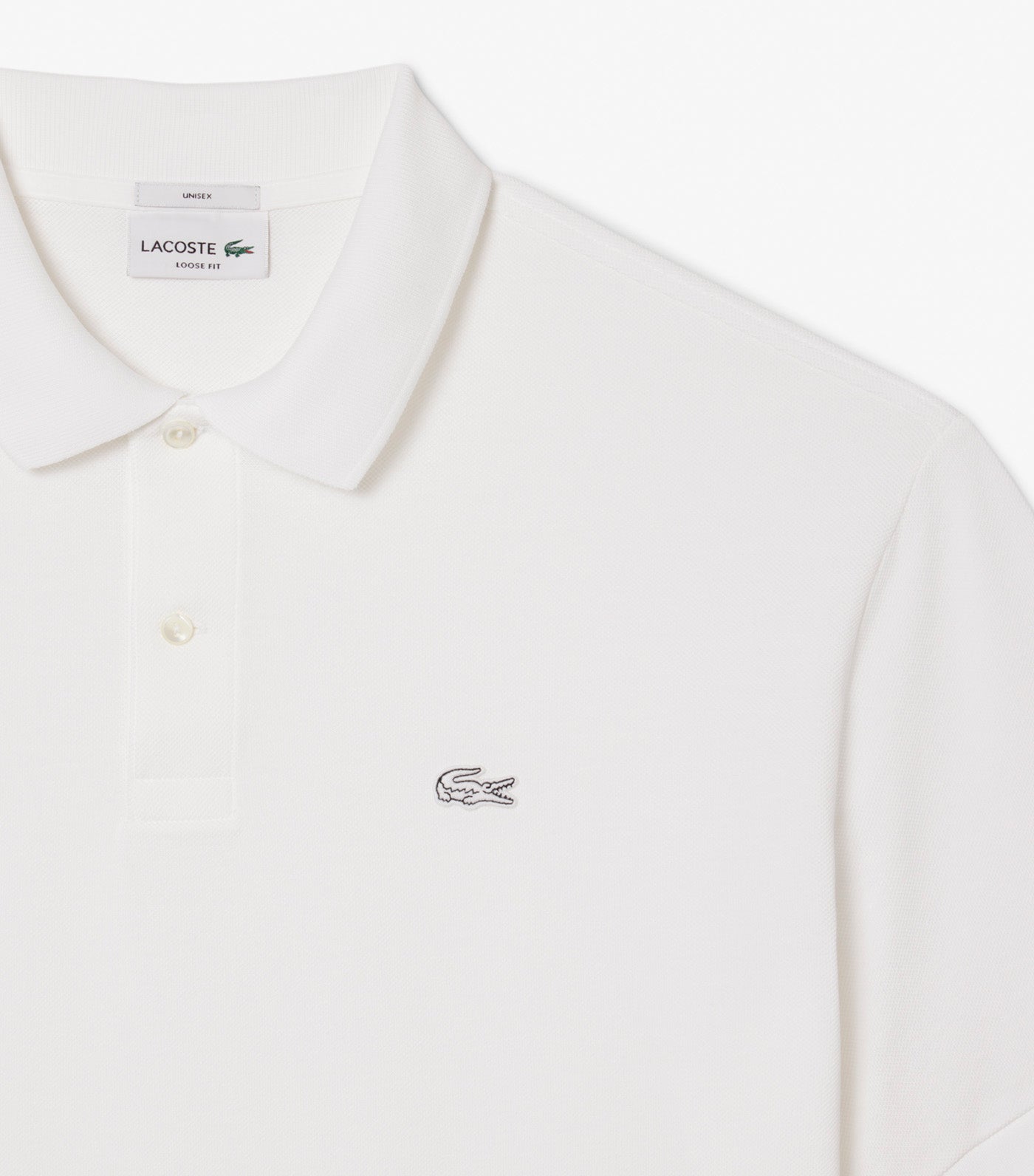 Loose Fit Heavy Piqué Polo Shirt White
