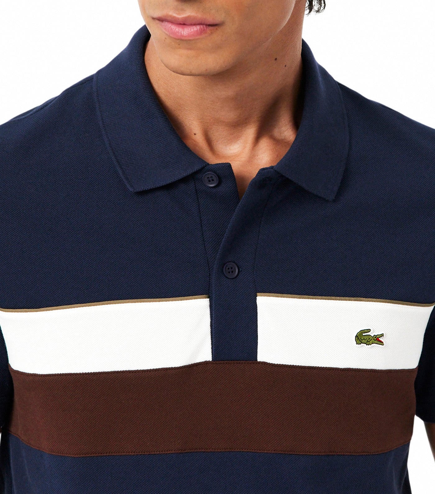 Regular Fit Color-Block Petit Piqué Polo Shirt