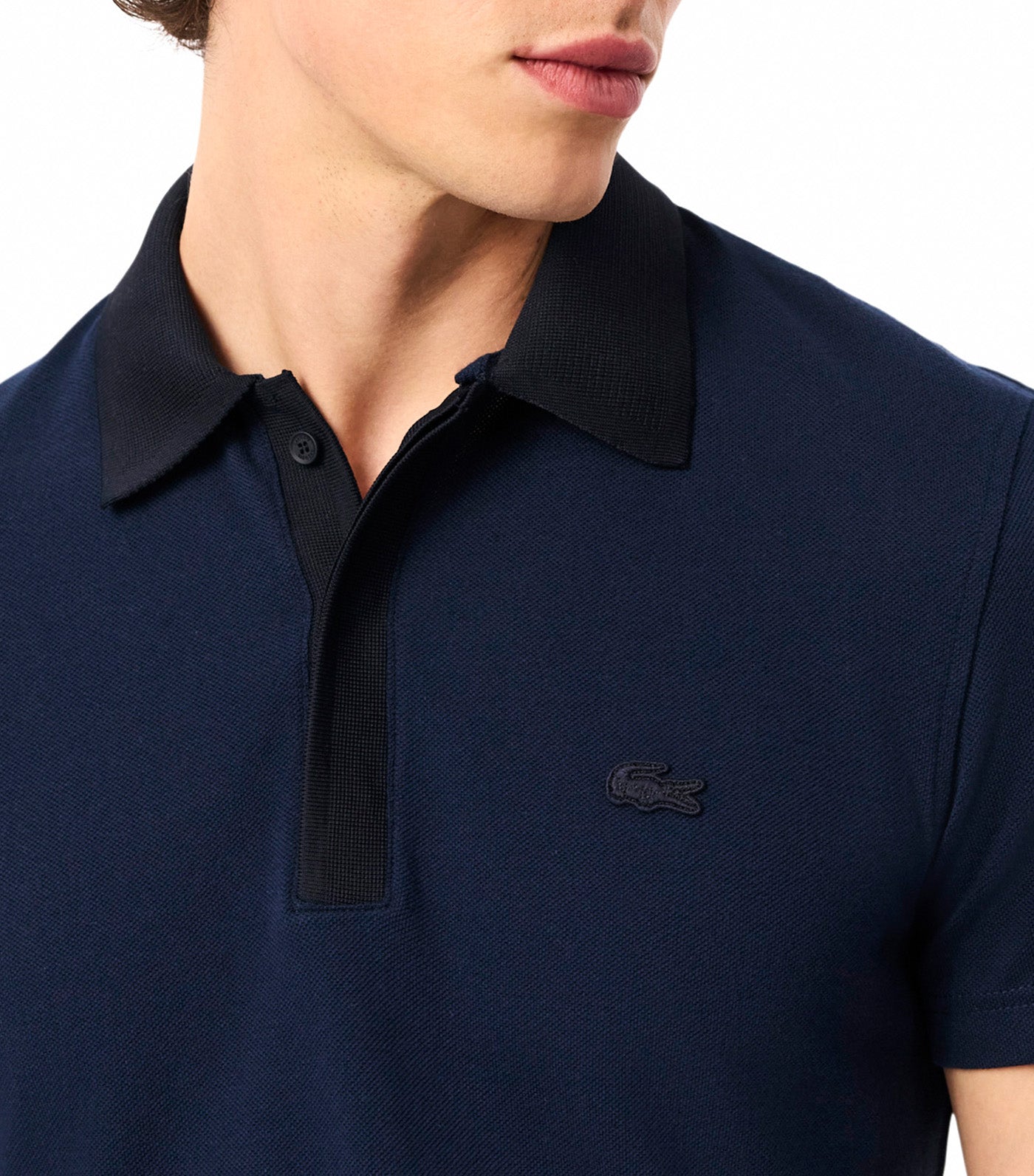 Regular Fit Piqué Polo Shirt Navy Blue/Abysm