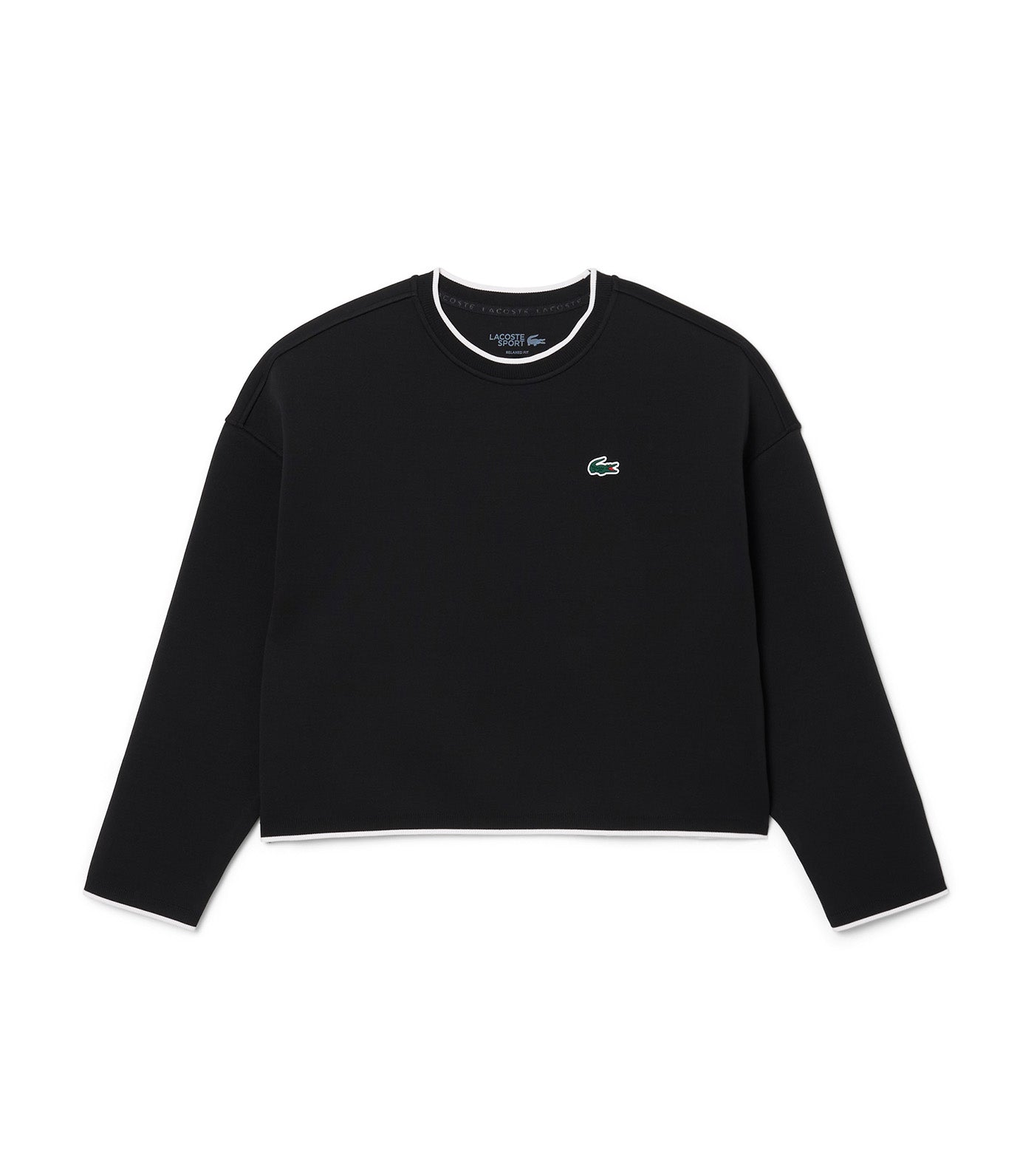 Contrast Trim Sport Sweatshirt Black/Flour