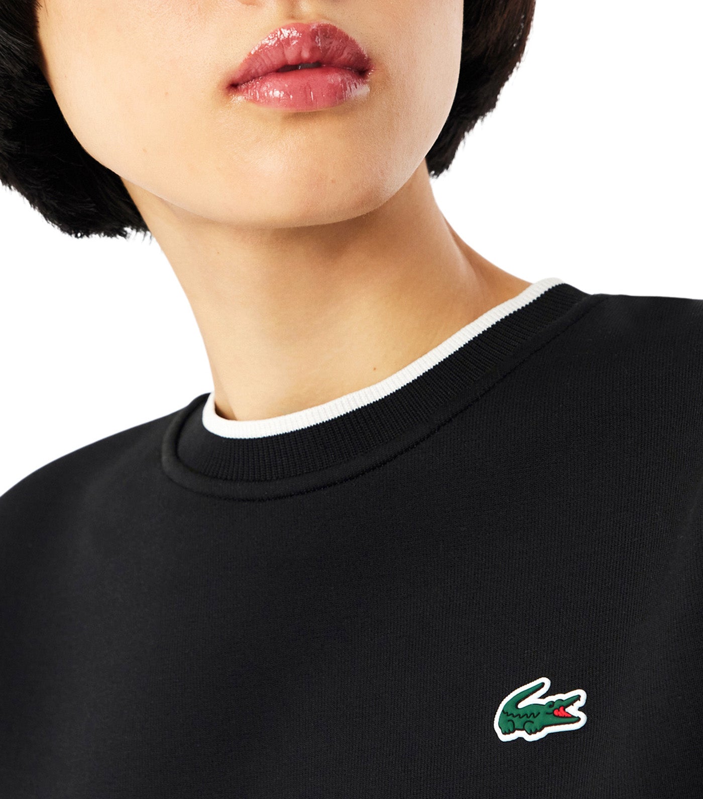 Contrast Trim Sport Sweatshirt Black/Flour