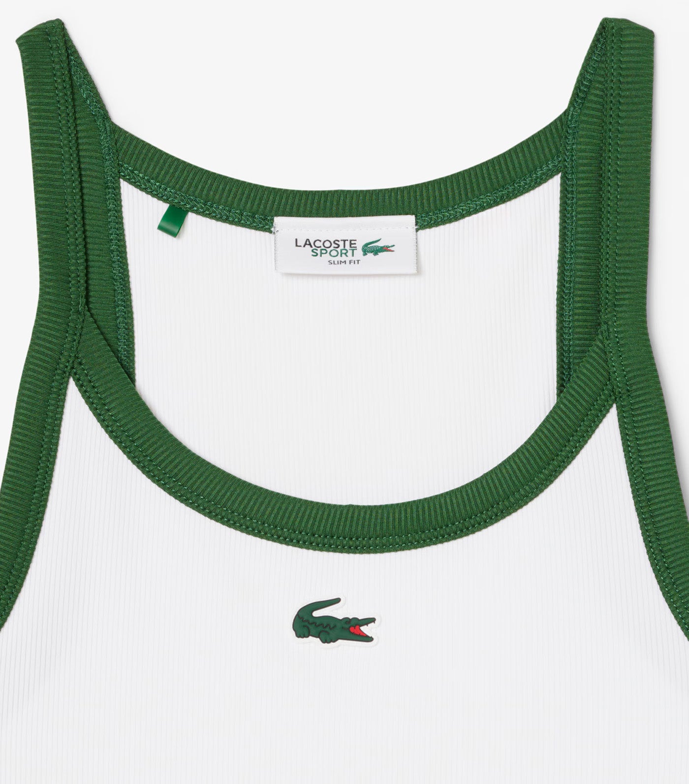 Sport Ultra Dry Ribbed Knit Tank Top White/Green