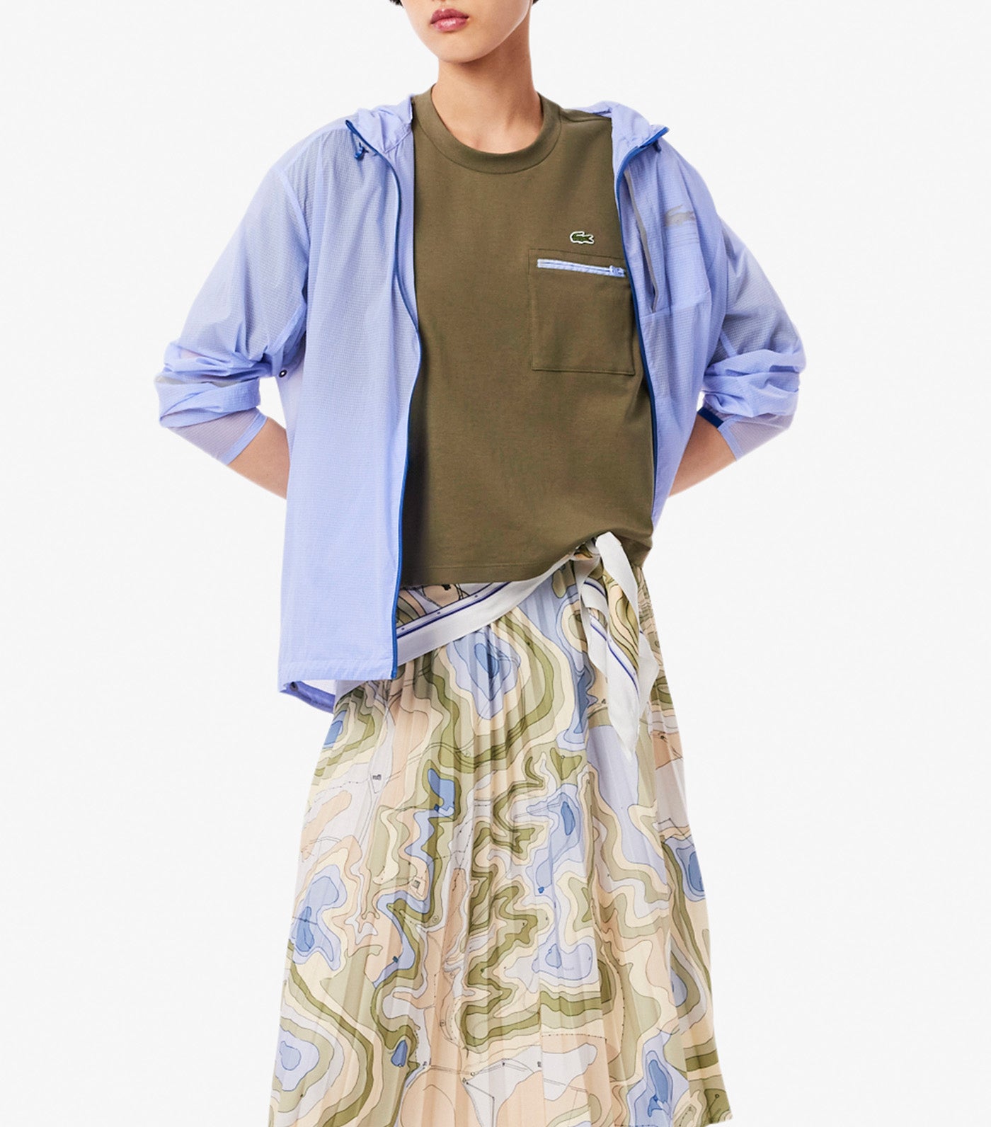 Oversized Zipped Pocket Detail T-Shirt