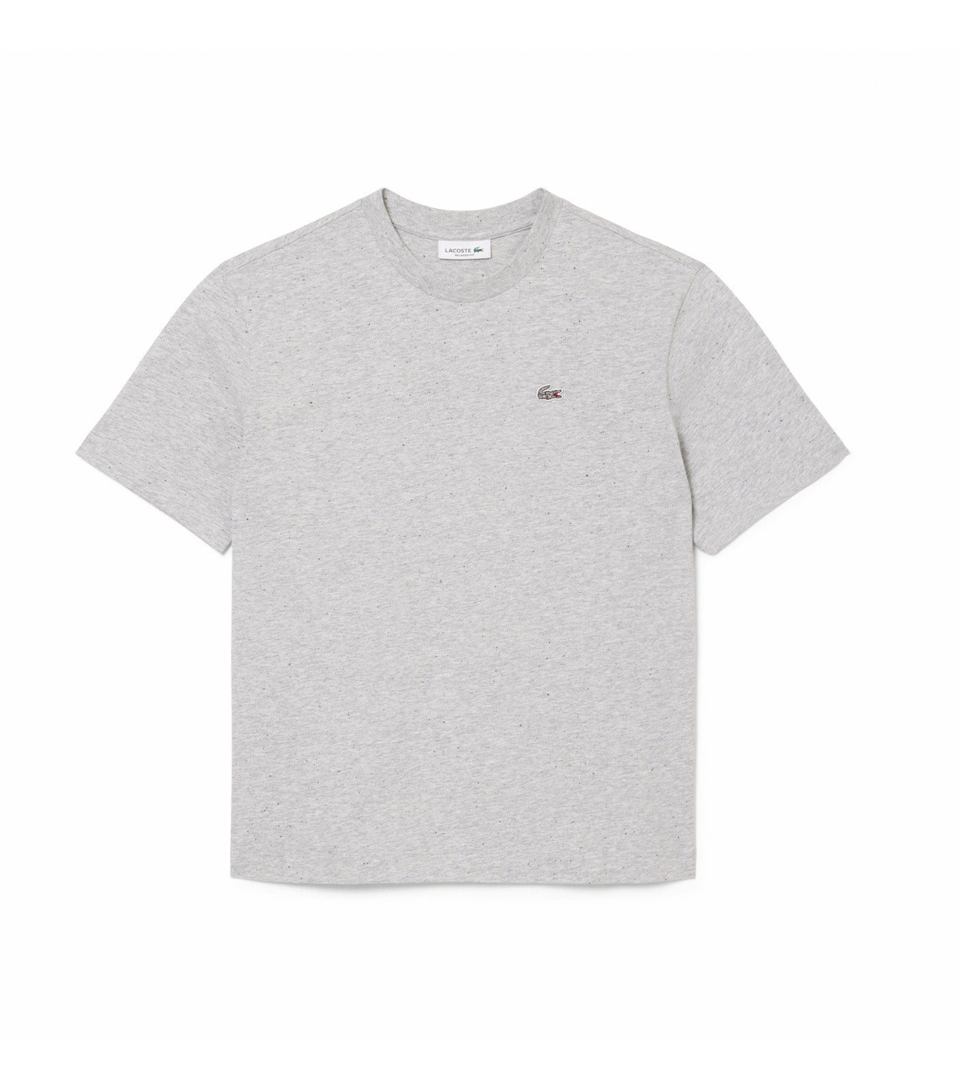 Lacoste Relaxed Fit Soft Cotton T-Shirt Neps Silver