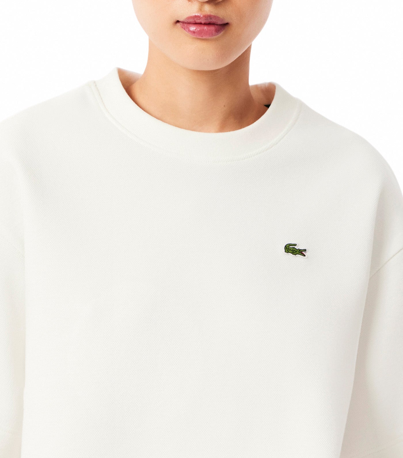 Lacoste Oversized Double Face Piqué T-Shirt Flour
