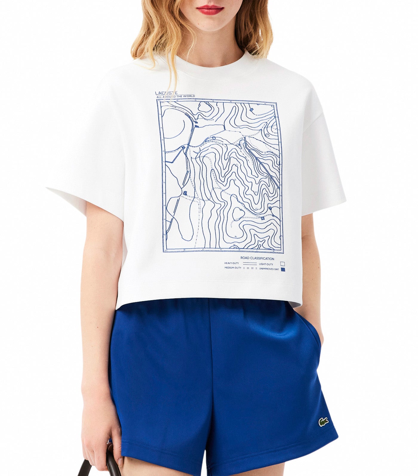 Lacoste Heavy Jersey Oversized Embroidered T-Shirt White