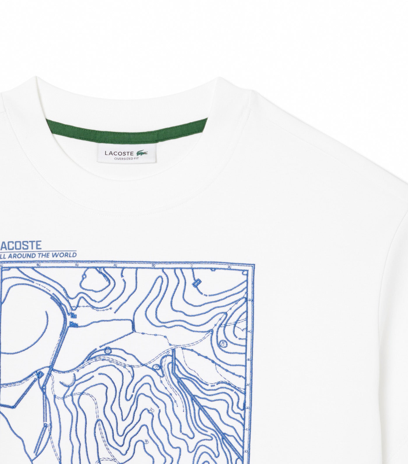 Lacoste Heavy Jersey Oversized Embroidered T-Shirt White