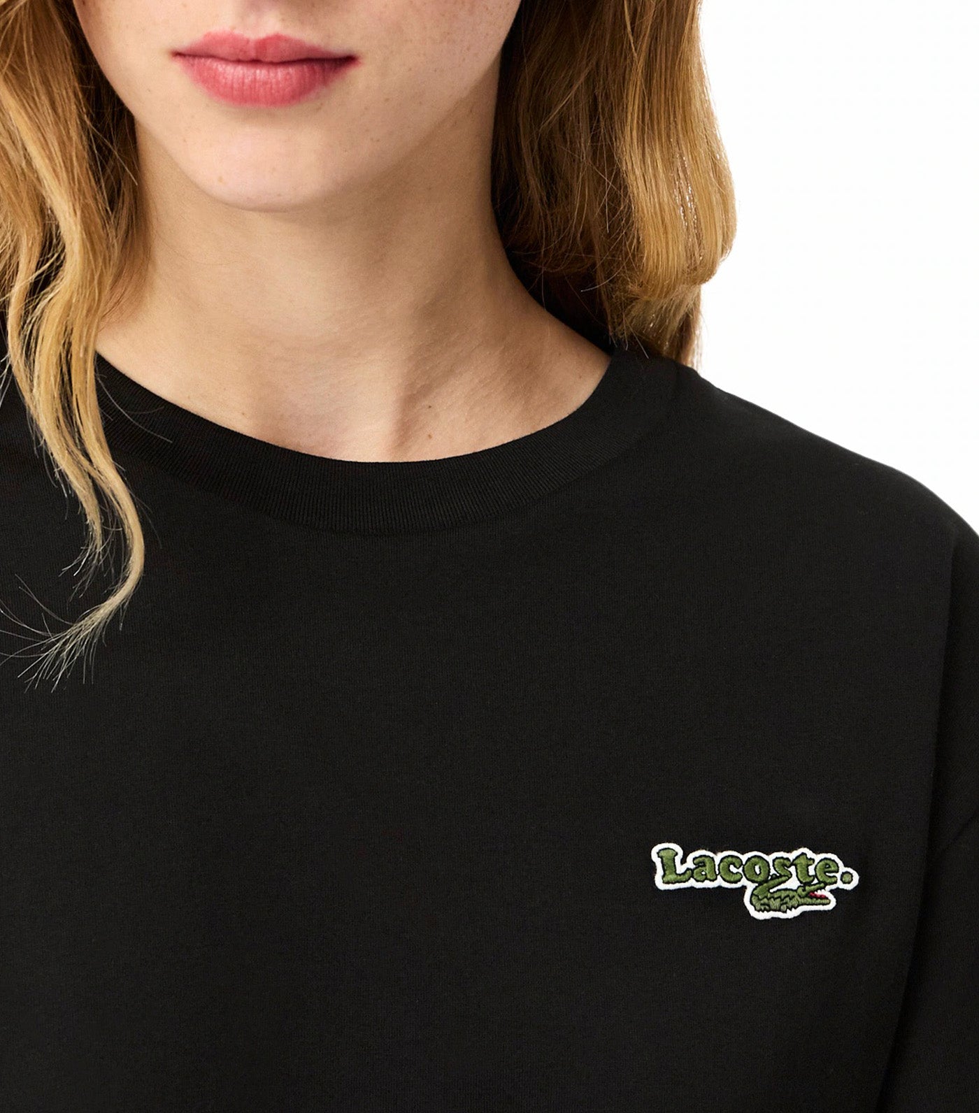 Oversized Short Cut Cotton Logo T-Shirt