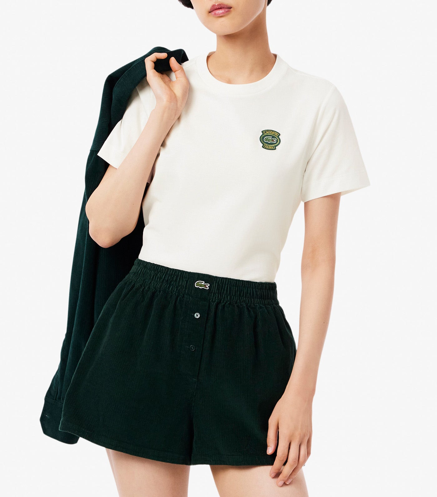 Lacoste Cotton Badge T-Shirt Flour